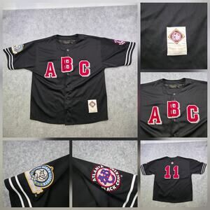 Atlanta Black Crackers Baseball Jersey Mens XL Black‎ Negro Leagues 11 Throwback